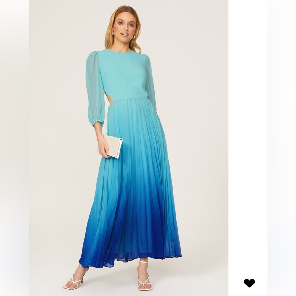 RACHEL ROY
Pleated Ombre Maxi Dress With Cut Outs